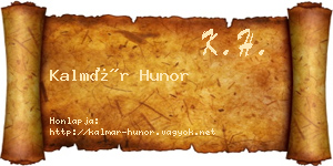 Kalmár Hunor névjegykártya